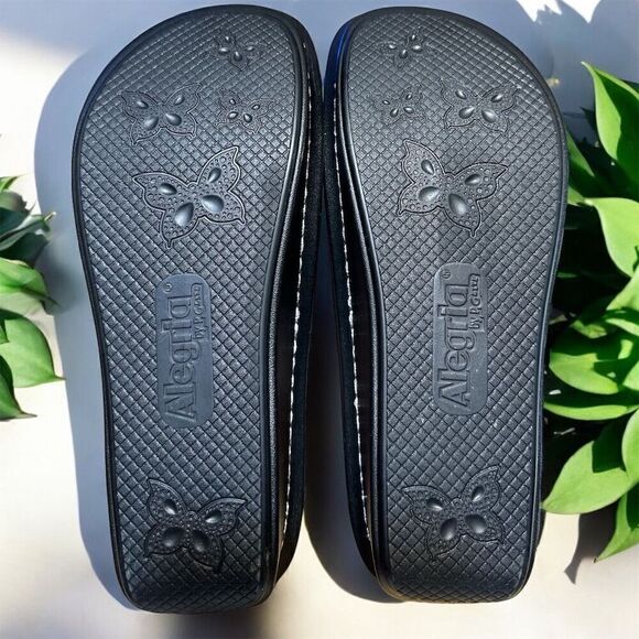 Alegria Fiona Iris Floral Leather Slide Sandals Women's Size 7 Multicolor - Picture 10 of 11